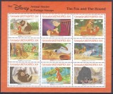 DB1 Desene Animate Disney Vulpea si Catelul Grenada Grenadines MS MNH, Nestampilat