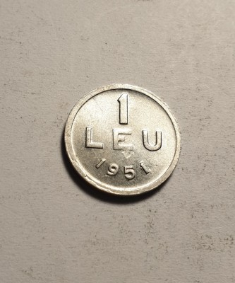 1 leu 1951 UNC foto
