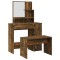 Set masuta de toaleta, stejar afumat, 86,5x35x136 cm
