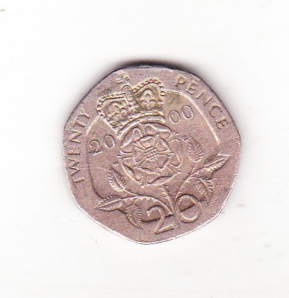 bnk mnd Marea Britanie Anglia 20 pence 2000