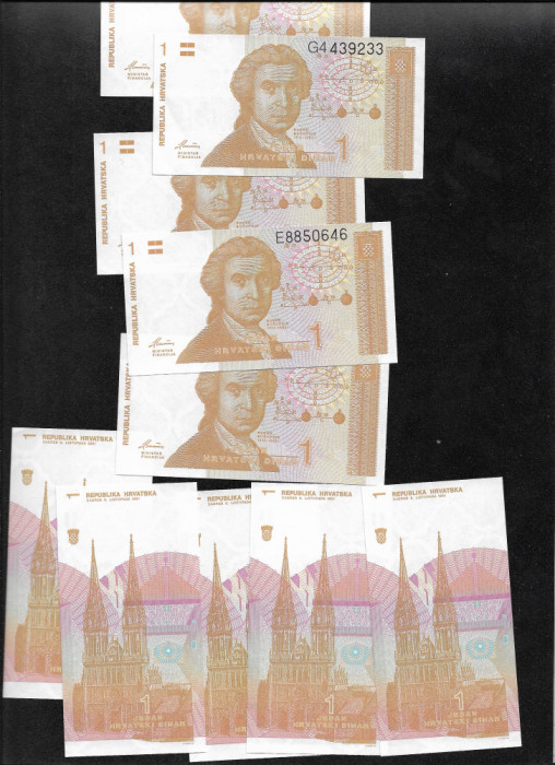 Croatia 1 dinar 1991 unc pret pe bucata