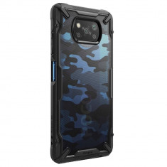 Husa Antisoc Ringke Fusion X pentru Xiaomi Poco X3 NFC / Poco X3 Pro, Design Militar, Negru foto