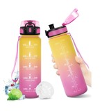 Sticla de apa motivationala KollyKolla, 500ml, fara BPA - RESIGILAT