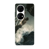 Husa compatibila cu Huawei Nova Y70 model Black flag, Silicon, TPU, Viceversa, Transparent, Carcasa