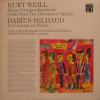 Vinil Kurt Weill – Suite From The Threepenny Opera, La Création Du Monde (VG+), Clasica