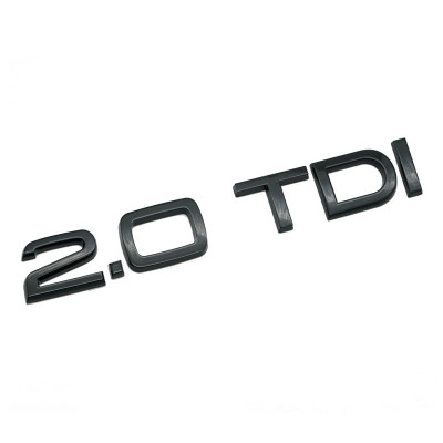 Emblema 2.0 TDI Audi spate portbagaj,Negru lucios foto