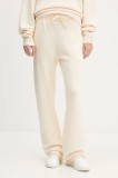 adidas Originals pantaloni de trening cu amestec de l&acirc;nă Knitted Pants culoarea bej, uni, KF2536