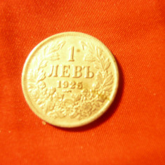 Moneda 1 Leva 1925 Bulgaria , metal , cal. F.Buna