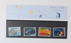 Timbre Anglia 1986 - Serie Cometa Halley, In Folie De Prezentare MNH foto