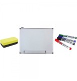 Tabla Magnetica Alba 120x300cm, Rama Aluminiu + Set 4 Markere Whiteboard si Burete. Tabla prezentare, conferinta, training.