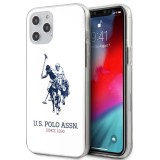 Husa TPU U.S. Polo Shiny Big Logo pentru Apple iPhone 12 Pro / Apple iPhone 12, Alba USHCP12MTPUHRWH