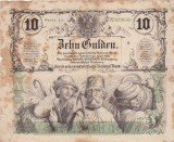 AUSTRIA 10 GULDEN GULDENI 1863 UZAT