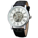 Ceas barbatesc de mana T-Winner Mecanic Automatic Retro Clasic Vintage Fashion Casual Elegant Negru