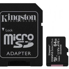 Card de memorie Kingston Canvas Select Plus Micro-SDXC 64GB, clasa 10