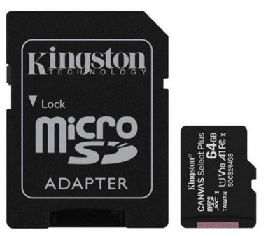 Card de memorie Kingston Canvas Select Plus Micro-SDXC 64GB, clasa 10 foto