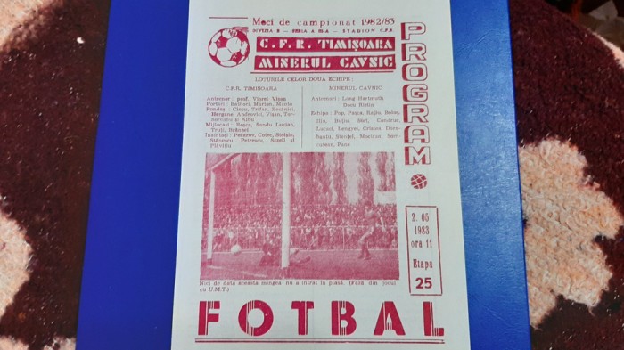 program CFR Timisoara - Minerul Cavnic
