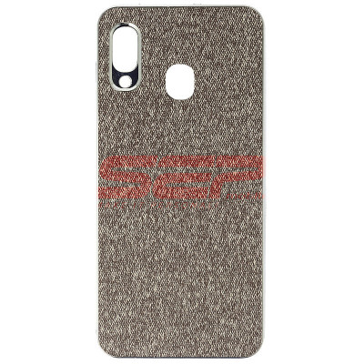 Toc TPU Leather Denim Samsung Galaxy A20 Grey foto