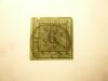 Timbru Wurttemberg 1865 , 6 kr stampilat , defect sus