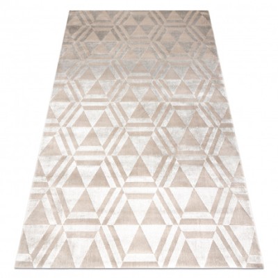 Covor PEARL 51323C bej - Geometric exclusiv, structural, 154x230 cm foto