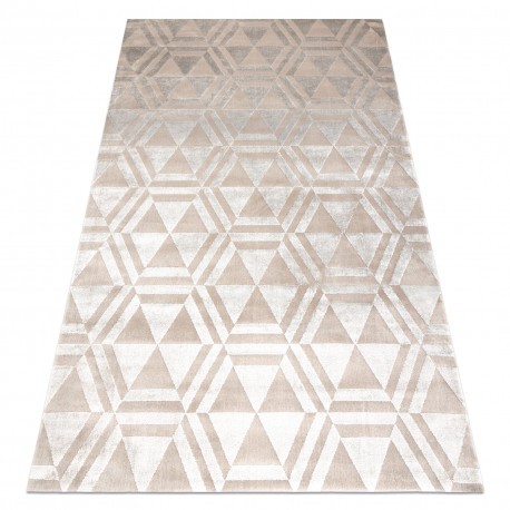 Covor PEARL 51323C bej - Geometric exclusiv, structural, 154x230 cm