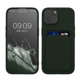 Husa Kwmobile pentru Apple iPhone 15, Verde inchis, Silicon, KWM000020EM004C, Carcasa