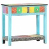 VidaXL Masă consolă pictată manual, 80 x 35 x 75 cm, lemn masiv mango