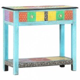 vidaXL Masă consolă pictată manual, 80 x 35 x 75 cm, lemn masiv mango