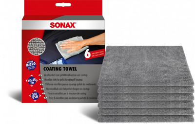 Set Lavete Microfibra Sonax Coating Towel, 40 x 40cm, 6 buc foto