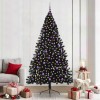 VidaXL Pom de Crăciun artificial pre-iluminat Negru 240 cm PVC 3397173