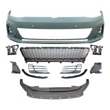 Set bara fata VW Golf VII, 10.202017, cu 4 gauri senzori parcare; grunduit, de vopsit; type GTI; cu grile inferioare, cu spoiler; cu gauri lampa