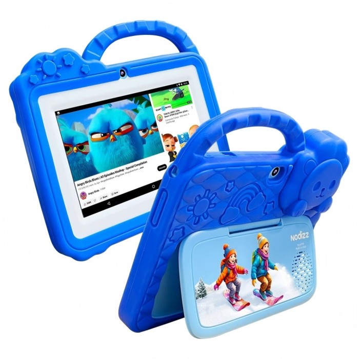 Tableta educationala ZYTEQ&reg;️ copii 7&quot;, 4GB RAM, 128GB ROM, Android, WiFi, HD, 3-12 ani, jocuri, Play Store, 3200mAh, carcasa rezistenta, albastru