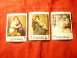 Serie mica Dubai 1970 Pictura , 3 valori stampilate, Nestampilat