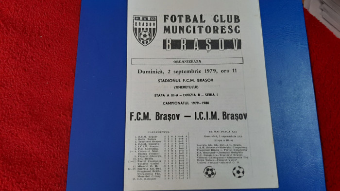 program FCM Brasov - ICIM Brasov