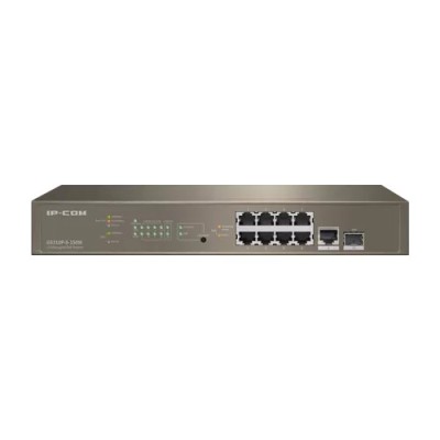 Switch 8 porturi PoE Gigabit, 1 port RJ45 Gigabit, 1 port SFP Gigabit, 1U, L3 Management - IP-COM G5310P-8-150W foto
