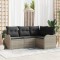 vidaXL Set de canapele pentru grădină 4 pcs Gri deschis Rattan poli 3345682
