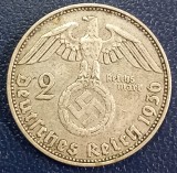 (A1083) MONEDA DIN ARGINT GERMANIA - 2 REICHSMARK MARK 1936, LIT. D, NAZISTA, TIRAJ MAI MIC, AN MAI RAR, Europa