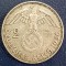 (A1083) MONEDA DIN ARGINT GERMANIA - 2 REICHSMARK MARK 1936, LIT. D, NAZISTA, TIRAJ MAI MIC, AN MAI RAR