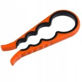 Cumpara ieftin Desfacator universal pentru borcane si sticle, din plastic, portocaliu , 4 dimensiuni, design anti-alunecare, ideal pentru orice bucatarie