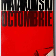 Octombrie - Vladimir Maiakovski, poezii comuniste, 16 planse cu fotografii poet