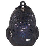 Ghiozdan cu 4 compartimente, St Majewski, St.Right Black Cats, 42 cm, Negru