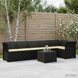 Cumpara ieftin Canapea de gradina pentru 6 persoane cu perne aspect ratan PP
