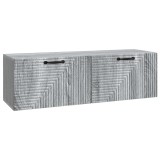 vidaXL Oglindă TV montată pe perete Sonoma gri 98 x 31 x 30 cm 898731