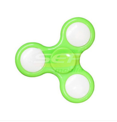 Fidget Spinner cu LED Verde foto