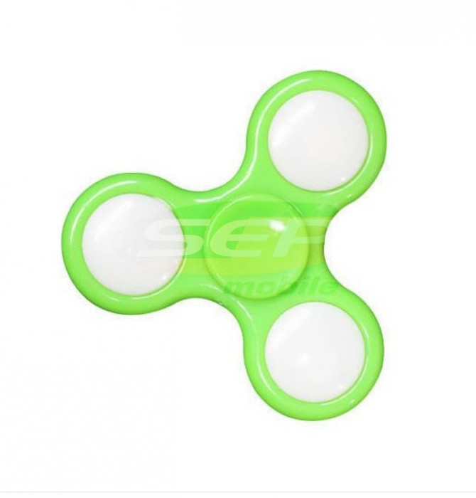 Fidget Spinner cu LED Verde