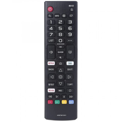 Telecomanda pentru Smart TV LG AKB75675301, x-remote, Netflix, Amazon, Movies, Negru foto