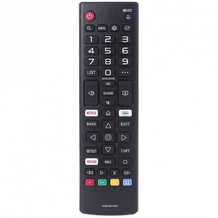 Telecomanda pentru Smart TV LG AKB75675301, x-remote, Netflix, Amazon, Movies, Negru