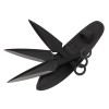 Set 3 cutite de aruncat DEPOX®, Giant Kunai, 23 cm, negru, husa inclusa