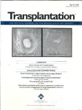 Transplantation - The official journal of the transplantation society - 27 may 2000