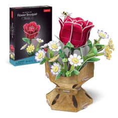 Cubic Fun - Buchet de flori 3D Trandafir 120 piese foto