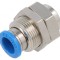 Racord Push-In Filetat Alamă Nichelată 0,95-6 bar